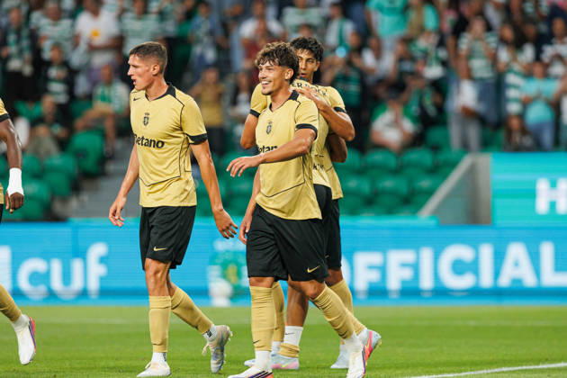 Rafael Nel seen celebrating after a goal during Club Friendly Games between teams of Sporting CP and AS Monaco Estadio Jose Alvalade (Luis Loureiro Ball Raw Images PT) Lisboa Estadio Jose Alvalade Portugal Copyright: xLuisxLoureirox LLOR2460