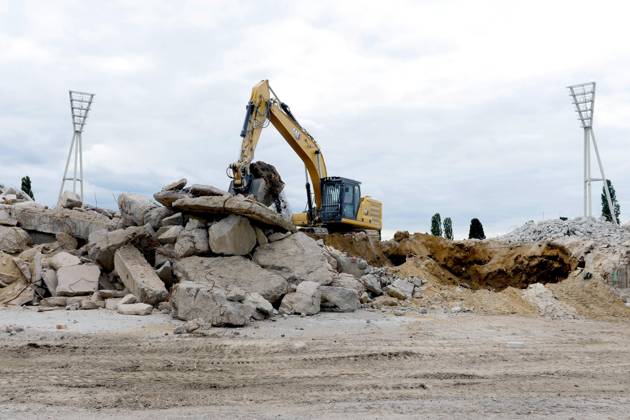 Football, Berlin, demolition of the Friedrich-Ludwig-Jahn Stadium