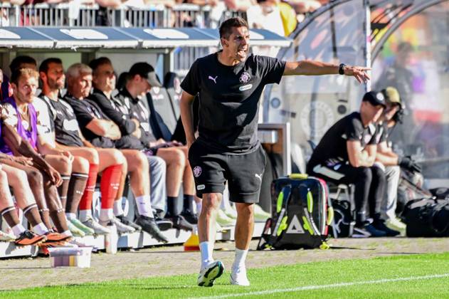 Coach Marcel Rapp, St. Pauli, Germany, Hamburg, Millerntor, soccer, 2. Bundesliga, friendly, FC St. Pauli vs. Real Club Deportivo de A Coruna
