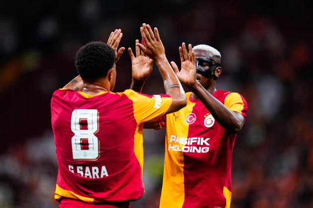 Galatasaray v Stade Rennais Friendly Match Victor Osimhen of Galatasaray celebrates his team s first goal during the friendly match between Galatasaray and Stade Rennais at Rams Park Stadium on August 2, 2026 in Istanbul, Turkey. Istanbul Rams Park Stadium Istanbul Turkey Copyright: xxYagizxGurtugx