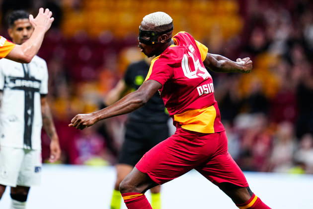 Galatasaray v Stade Rennais Friendly Match Victor Osimhen of Galatasaray celebrates his team s first goal during the friendly match between Galatasaray and Stade Rennais at Rams Park Stadium on August 2, 2026 in Istanbul, Turkey. Istanbul Rams Park Stadium Istanbul Turkey Copyright: xxYagizxGurtugx