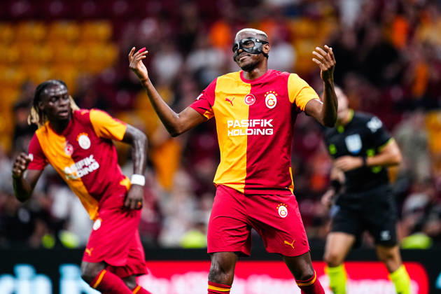 Galatasaray v Stade Rennais Friendly Match Victor Osimhen of Galatasaray reacts during the friendly match between Galatasaray and Stade Rennais at Rams Park Stadium on August 2, 2026 in Istanbul, Turkey. Istanbul Rams Park Stadium Istanbul Turkey Copyright: xxYagizxGurtugx