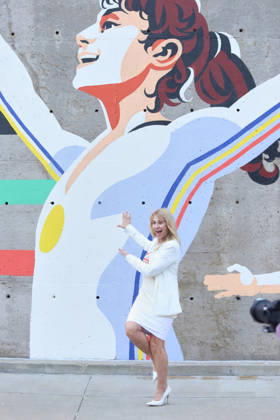 Nadia Comaneci Marks 50th Anniversary Of Montreal Olympics Former Romanian Olympic gymnast Nadia Comaneci poses in front of a mural depicting her 14-year-old self, created to commemorate the 50th anniversary of the 1976 Montreal Summer Olympic Games, Olympische Spiele, Olympia, OS on August 01, 2026, in Montreal, Canada. (Photo by Horacio Zamora Eyepix Group) Copyright: xHoracioxZamorax xEyepixxGroupx HZ_01082026_193674