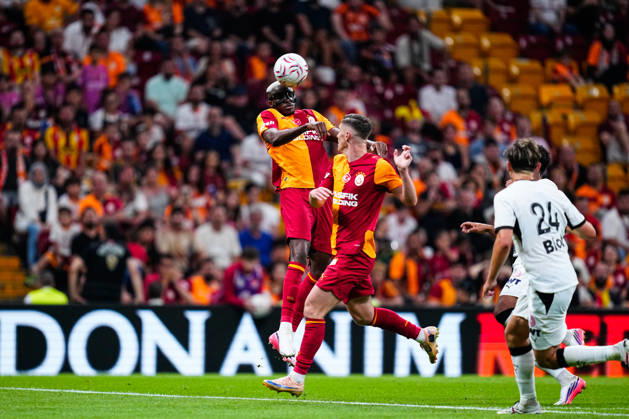 Galatasaray v Stade Rennais Friendly Match Victor Osimhen of Galatasaray heads the ball during the friendly match between Galatasaray and Stade Rennais at Rams Park Stadium on August 2, 2026 in Istanbul, Turkey. Istanbul Rams Park Stadium Istanbul Turkey Copyright: xxYagizxGurtugx