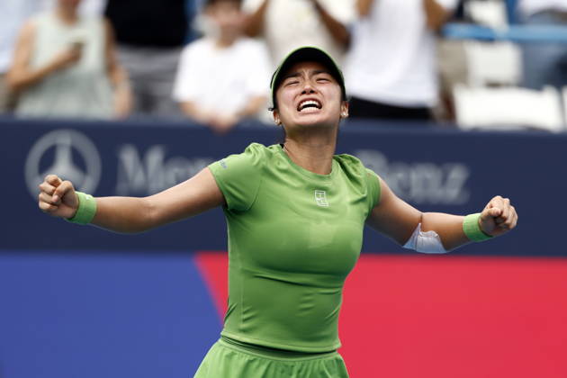 Tennis, WTA-Turnier in Washington DC, Finale, Siegerin Alexandra Eala bezwingt Jessica Pegula