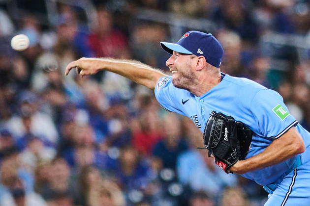August 2, 2026, Toronto, On, Canada: Toronto Blue Jays Max Scherzer (31) works against the St. Louis Cardinals during fifth inning MLB, Baseball Herren, USA baseball action in Toronto, on Sunday, Aug. 2, 2026. Canada News - August 2, 2026 - ZUMAc35_ 20260802_zaf_c35_119 Copyright: xSammyxKoganx