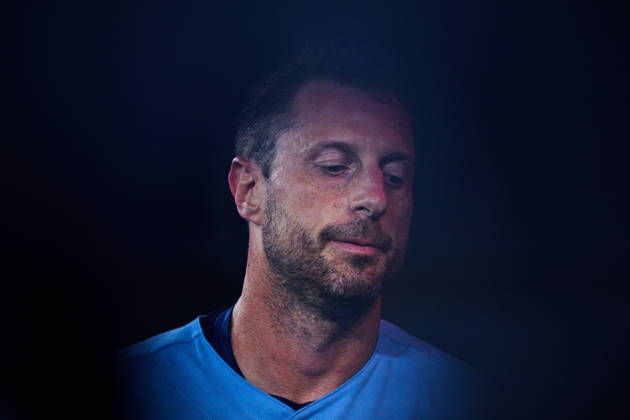 August 2, 2026, Toronto, On, Canada: Toronto Blue Jays Max Scherzer (31) looks on from the dugout during third inning MLB, Baseball Herren, USA baseball action in Toronto, on Sunday, Aug. 2, 2026. Canada News - August 2, 2026 - ZUMAc35_ 20260802_zaf_c35_133 Copyright: xSammyxKoganx