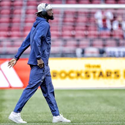 AMSTERDAM , 06-08-2026, Johan Cruijff ArenA , season 2026 2027 , UEFA Conference League play-off football . Match between Ajax and Shelbourne FC , Picture shows Ajax player Tolu Arokodare Ajax - Shelbourne x205487272x Copyright: