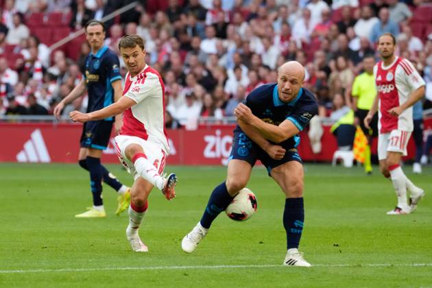 AMSTERDAM , 06-08-2026, Johan Cruijff ArenA , season 2026 2027 , UEFA Conference League play-off football . Match between Ajax and Shelbourne FC , Picture shows Ajax player Youri Regeer Ajax - Shelbourne x205489066x Copyright: