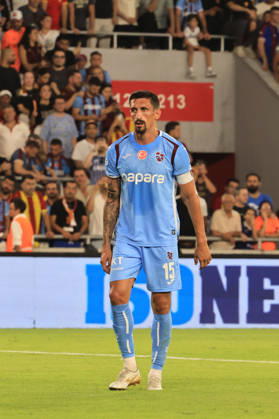 IZMIR, TURKEY - AUGUST 8: Stefan Savic of Trabzonspor during the pre-season friendly match between Goztepe and Trabzonspor at Goztepe Gursel Aksel Stadium on August 8, 2026 in Izmir, Turkey. Izmir Turkey Copyright: xSeskimphotox Goztepe-Trabzon-0808 (74)