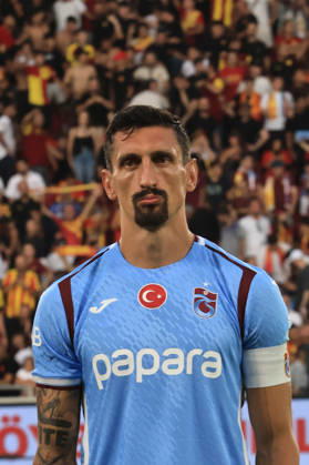 IZMIR, TURKEY - AUGUST 8: Stefan Savic of Trabzonspor during the pre-season friendly match between Goztepe and Trabzonspor at Goztepe Gursel Aksel Stadium on August 8, 2026 in Izmir, Turkey. Izmir Turkey Copyright: xSeskimphotox Goztepe-Trabzon-0808 (217)