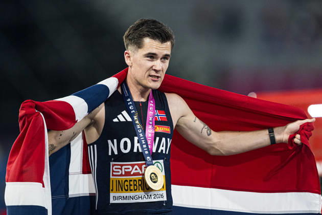 Athletics, European Championships in Birmingham, 5000m, men, European champion Jakob Ingebrigtsen