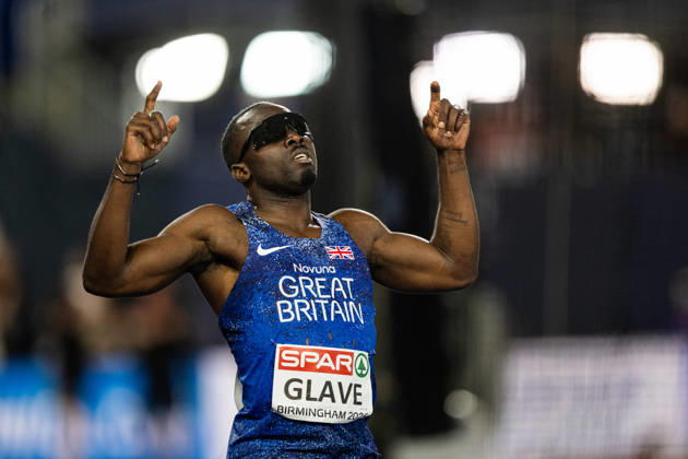 Athletics, European Championships in Birmingham, 100m, men, European champion Romell Glave