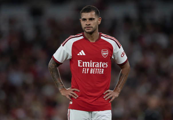 Arsenal FC v Como Calcio - Pre-Season Friendly LONDON, ENGLAND - AUGUST 12: Bruno Guimaraes of Arsenal during the pre-season friendly match between Arsenal FC and Como Calcio at Emirates Stadium on August 12, 2026 in London, United Kingdom. London Emirates Stadium England United Kingdom Copyright: xVisionhausx 776527795