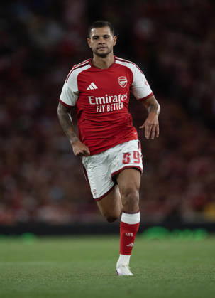 Arsenal FC v Como Calcio - Pre-Season Friendly LONDON, ENGLAND - AUGUST 12: Bruno Guimaraes of Arsenal during the pre-season friendly match between Arsenal FC and Como Calcio at Emirates Stadium on August 12, 2026 in London, United Kingdom. London Emirates Stadium England United Kingdom Copyright: xVisionhausx 776527795