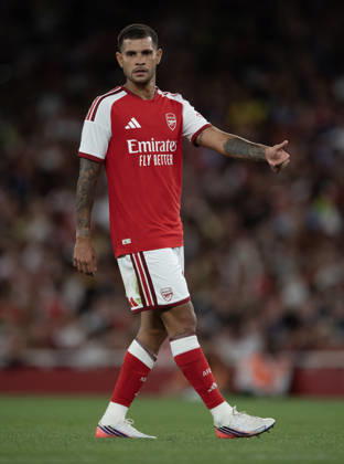 Arsenal FC v Como Calcio - Pre-Season Friendly LONDON, ENGLAND - AUGUST 12: Bruno Guimaraes of Arsenal during the pre-season friendly match between Arsenal FC and Como Calcio at Emirates Stadium on August 12, 2026 in London, United Kingdom. London Emirates Stadium England United Kingdom Copyright: xVisionhausx 776527795