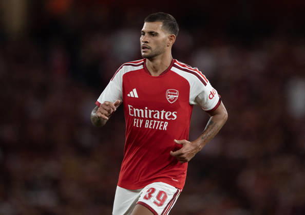 Arsenal FC v Como Calcio - Pre-Season Friendly LONDON, ENGLAND - AUGUST 12: Bruno Guimaraes of Arsenal during the pre-season friendly match between Arsenal FC and Como Calcio at Emirates Stadium on August 12, 2026 in London, United Kingdom. London Emirates Stadium England United Kingdom Copyright: xVisionhausx 776527795