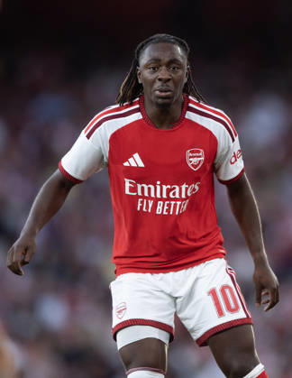 Arsenal FC v Como Calcio - Pre-Season Friendly LONDON, ENGLAND - AUGUST 12: Eberechi Eze of Arsenal during the pre-season friendly match between Arsenal FC and Como Calcio at Emirates Stadium on August 12, 2026 in London, United Kingdom. London Emirates Stadium England United Kingdom Copyright: xVisionhausx 776527795