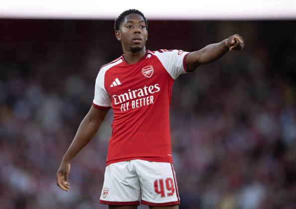 Arsenal FC v Como Calcio - Pre-Season Friendly LONDON, ENGLAND - AUGUST 12: Myles Lewis-Skelly of Arsenal during the pre-season friendly match between Arsenal FC and Como Calcio at Emirates Stadium on August 12, 2026 in London, United Kingdom. London Emirates Stadium England United Kingdom Copyright: xVisionhausx 776527795