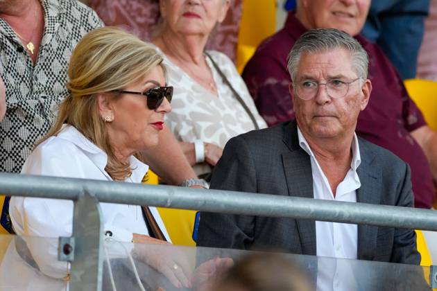 VELSEN-ZUID , 14-08-2026 , BUKO Stadion , season 2026 2027 , Dutch Eredivisie football , match between Telstar and Sparta Rotterdam , Picture shows Annet van Geel en Martin van Geel Telstar - Sparta  x205709840x Copyright: