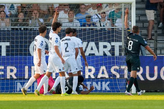 VELSEN-ZUID , 14-08-2026 , BUKO Stadion , season 2026 2027 , Dutch Eredivisie football , match between Telstar and Sparta Rotterdam , Picture shows Sparta Rotterdam player Marvin Young scoring the 0-1 Telstar - Sparta  x205709887x Copyright: