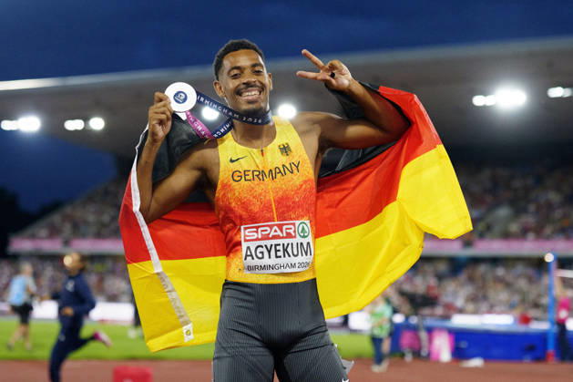 Athletics, European Championships in Birmingham, men’s 400m hurdles, Emil Agyekum wins silver