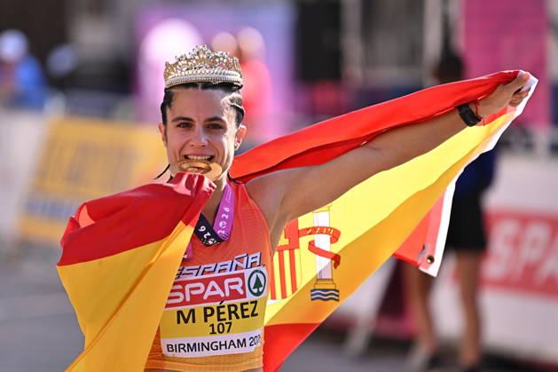 Athletics, European Championships in Birmingham, Race Walking, Half Marathon, Women, European Champion Maria Perez