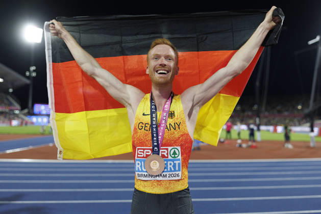 Athletics, European Championships in Birmingham, Men’s 3,000m Steeplechase, European Champion Frederik Ruppert
