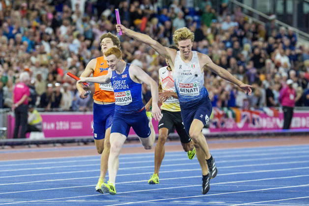 Athletics, European Championships in Birmingham, men’s 4x400m relay, European champions: Italy