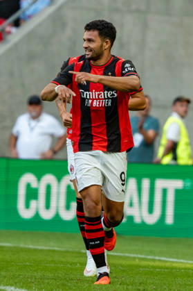 Goncalo Ramos celebrating after scoring goal seen during the Friendly match Supermecz 2026 between AC Milan and Manchester United, ManU ManU ManU (Kazimierz Koper Ball Raw Images) Wroclaw Tarczynski Arena Poland Copyright: xKazimierzxKoperx KAZ_MILvMUN-159
