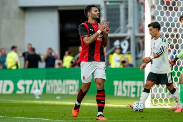Goncalo Ramos celebrating after scoring goal seen during the Friendly match Supermecz 2026 between AC Milan and Manchester United, ManU ManU ManU (Kazimierz Koper Ball Raw Images) Wroclaw Tarczynski Arena Poland Copyright: xKazimierzxKoperx KAZ_MILvMUN-161