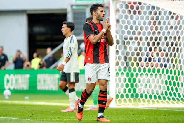Goncalo Ramos celebrating after scoring goal seen during the Friendly match Supermecz 2026 between AC Milan and Manchester United, ManU ManU ManU (Kazimierz Koper Ball Raw Images) Wroclaw Tarczynski Arena Poland Copyright: xKazimierzxKoperx KAZ_MILvMUN-162