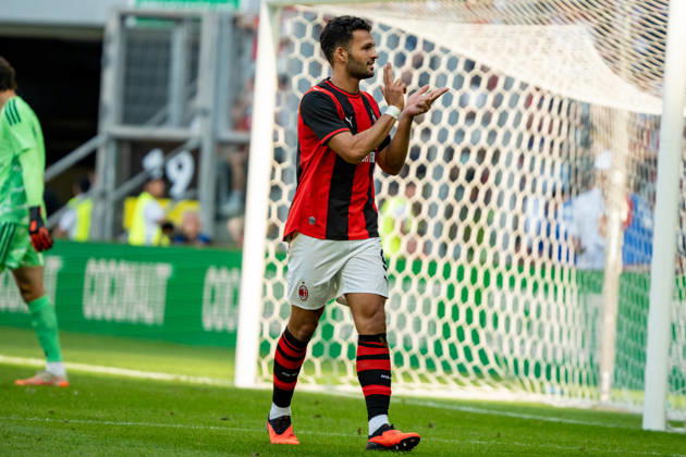 Goncalo Ramos celebrating after scoring goal seen during the Friendly match Supermecz 2026 between AC Milan and Manchester United, ManU ManU ManU (Kazimierz Koper Ball Raw Images) Wroclaw Tarczynski Arena Poland Copyright: xKazimierzxKoperx KAZ_MILvMUN-164
