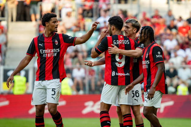 Goncalo Ramos celebrating after scoring goal seen during the Friendly match Supermecz 2026 between AC Milan and Manchester United, ManU ManU ManU (Kazimierz Koper Ball Raw Images) Wroclaw Tarczynski Arena Poland Copyright: xKazimierzxKoperx KAZ_MILvMUN-170