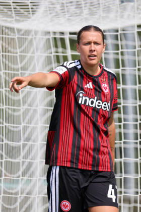 Herzogenaurach, Germany, August 16, 2026 Friendly Match: Olympique Lyon Women vs. Eintracht Frankfurt Women Pictured: Larissa Mühlhaus Muehlhaus, SGE Copyright: HMBxMedia MadeleinexFantini