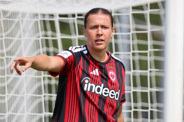 Herzogenaurach, Germany, August 16, 2026 Friendly Match: Olympique Lyon Women vs. Eintracht Frankfurt Women Pictured: Larissa Mühlhaus Muehlhaus, SGE Copyright: HMBxMedia MadeleinexFantini