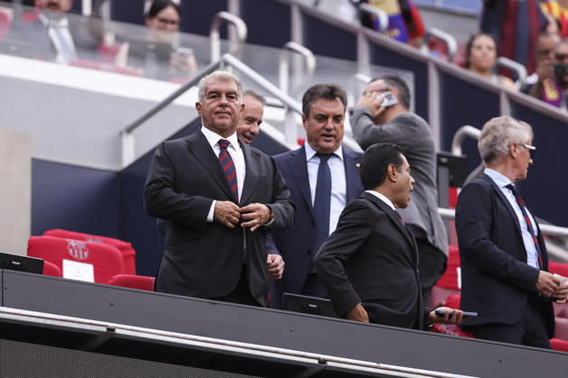 August 19, 2026, Barcelona, Barcelona, SPAIN: Joan Laporta, President of FC Barcelona, Barca looks on during the Joan Gamper Trophy, football match played between FC Barcelona and Al-Ahly FC at Spotify Camp Nou stadium on August 19, 2026 in Barcelona, Spain. Barcelona SPAIN - ZUMAa181 20260819_zaa_a181_019 Copyright: xJavierxBorregox