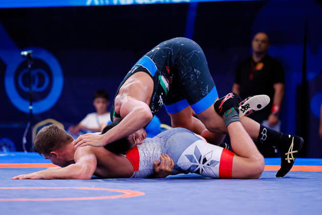U20 World Championships, 86 kg Freestyle: Abolfazl Mehdi Shamsipour Hajivand (IRI) defeated Nikolai Tarassov (EST) Copyright: xKostadinxAndonovx
