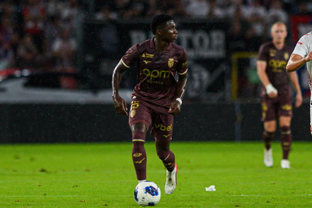 Lamine Camara seen during UEFA Conference League 2026 27 4th qualifying round 1st leg match between teams of Gornik Zabrze and AS Monaco in Zabrze, Poland (Tomasz Karczewski Ball Raw Images) Zabrze Arena Zabrze Poland Copyright: xTomaszxKarczewskix tomaszkarczewski_gornik_monaco_2627_TK1_7214
