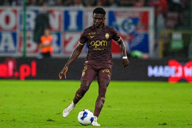 Lamine Camara seen during UEFA Conference League 2026 27 4th qualifying round 1st leg match between teams of Gornik Zabrze and AS Monaco in Zabrze, Poland (Tomasz Karczewski Ball Raw Images) Zabrze Arena Zabrze Poland Copyright: xTomaszxKarczewskix tomaszkarczewski_gornik_monaco_2627_TK1_7774