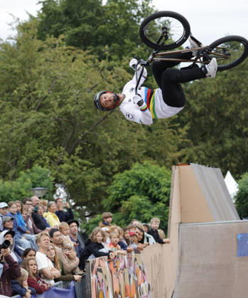 August 21, 2026: Men s Qualifying Round at the BMX Freestyle Park European Championships in Darmstadt s Bürgerpark, hosted by VC Darmstadt, August 21–23, 2026. Here, Anthony Jeanjean (FRA), the reigning 2025 world champion in the course, competes in the qualifying round in Darmstadt, Hesse, Germany.