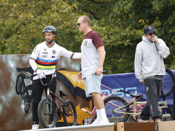 August 21, 2026: Men’s Qualifying Round at the BMX Freestyle Park European Championships in Darmstadt’s Bürgerpark, hosted by VC Darmstadt, August 21–23, 2026. Pictured here is Anthony Jeanjean (FRA), the reigning 2025 world champion, after his qualifying run in Darmstadt, Hesse, Germany.