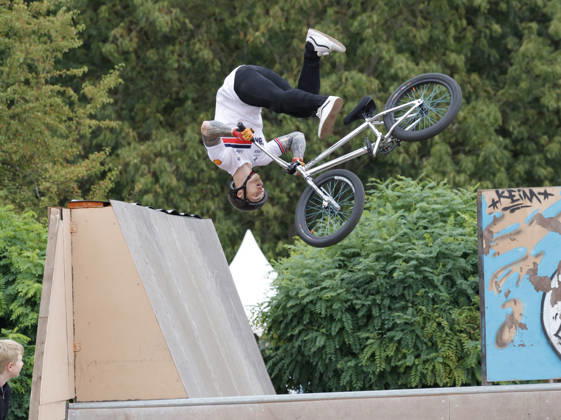 August 21, 2026 Men s Qualifying Round at the BMX Freestyle Park European Championships in Darmstadt s Bürgerpark, hosted by VC Darmstadt, August 21–23, 2026. Pictured here is Jordan Clark (GBR) during the competition in Darmstadt, Hesse, Germany.