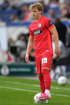 Soccer, DFB Cup, 20260822, MSV Duisburg vs. SV 07 Elversberg. Pictured: Cole CAMPBELL, Elversberg, 39; Duisburg, Schauinsland Reisen Arena, North Rhine-Westphalia, Germany Copyright: Passion2Press MarkusxFischerx