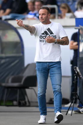 Soccer, DFB Cup, 20260822, MSV Duisburg vs. SV 07 Elversberg. Pictured: Duisburg coach Dietmar HIRSCH. Duisburg, Schauinsland Reisen Arena, North Rhine-Westphalia, Germany Copyright: Passion2Press MarkusxFischerx