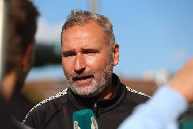 Soccer, Men s, DFB Cup, First Round, 2026–2027 Season, TSV 1860 Munich vs. Holstein Kiel, Grünwalder Stadium; Tim Walter, Holstein Kiel coach, being interviewed