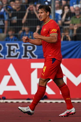 August 22, 2026, xjhx, Soccer, DFB Cup First Round, Eintracht Trier vs. RB Leipzig – Goal celebration after Willi Orban scored the 0-2 goal for RB Leipzig against Trier