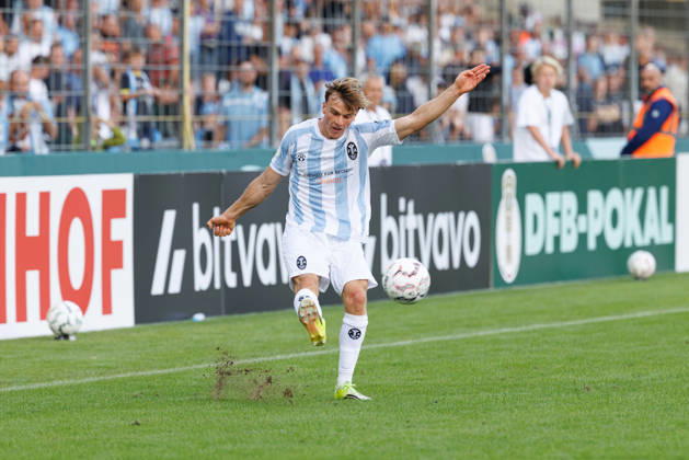 Julian Bell 2, TSV 1860 Munich in the match between TSV 1860 Munich and Holstein Kiel, Soccer, Men s, DFB Cup, 2026–2027, First Round on August 22, 2026, in Munich, Städtisches Stadion an der Grünwalder Straße, Bavaria, Germany