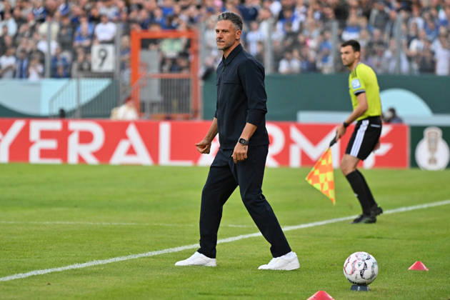 August 22, 2026, xjhx, Soccer, DFB Cup, First Round, Eintracht Trier vs. RB Leipzig, Head Coach Martin Demichelis, RB Leipzig, Trier