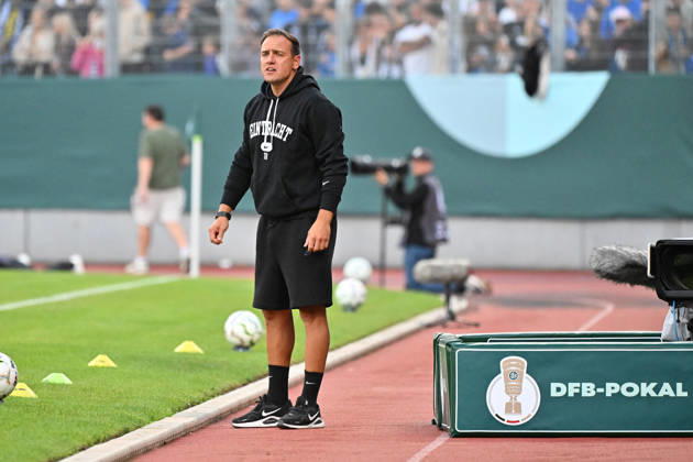 August 22, 2026, xjhx, Soccer DFB Cup 1st Round, Eintracht Trier vs. RB Leipzig, Coach Thomas Klasen, SV Eintracht Trier 05 Trier